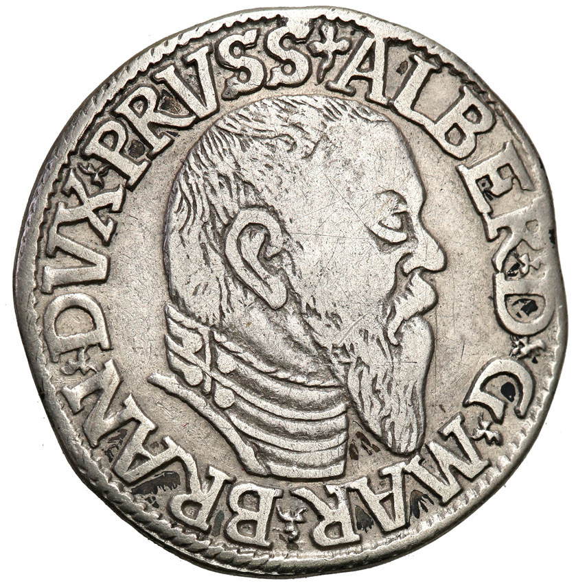 Prusy Książęce. Albrecht Hohenzollern. Trojak (3 grosze) 1545, Królewiec